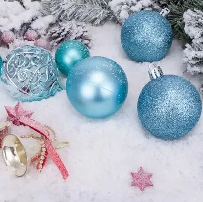 Decoração Para Árvore De Natal, Bolas De Natal Azul