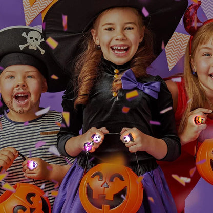 Anéis Halloween Luminosos 10 Peças De Anéis De Halloween Luminosos Led Creative