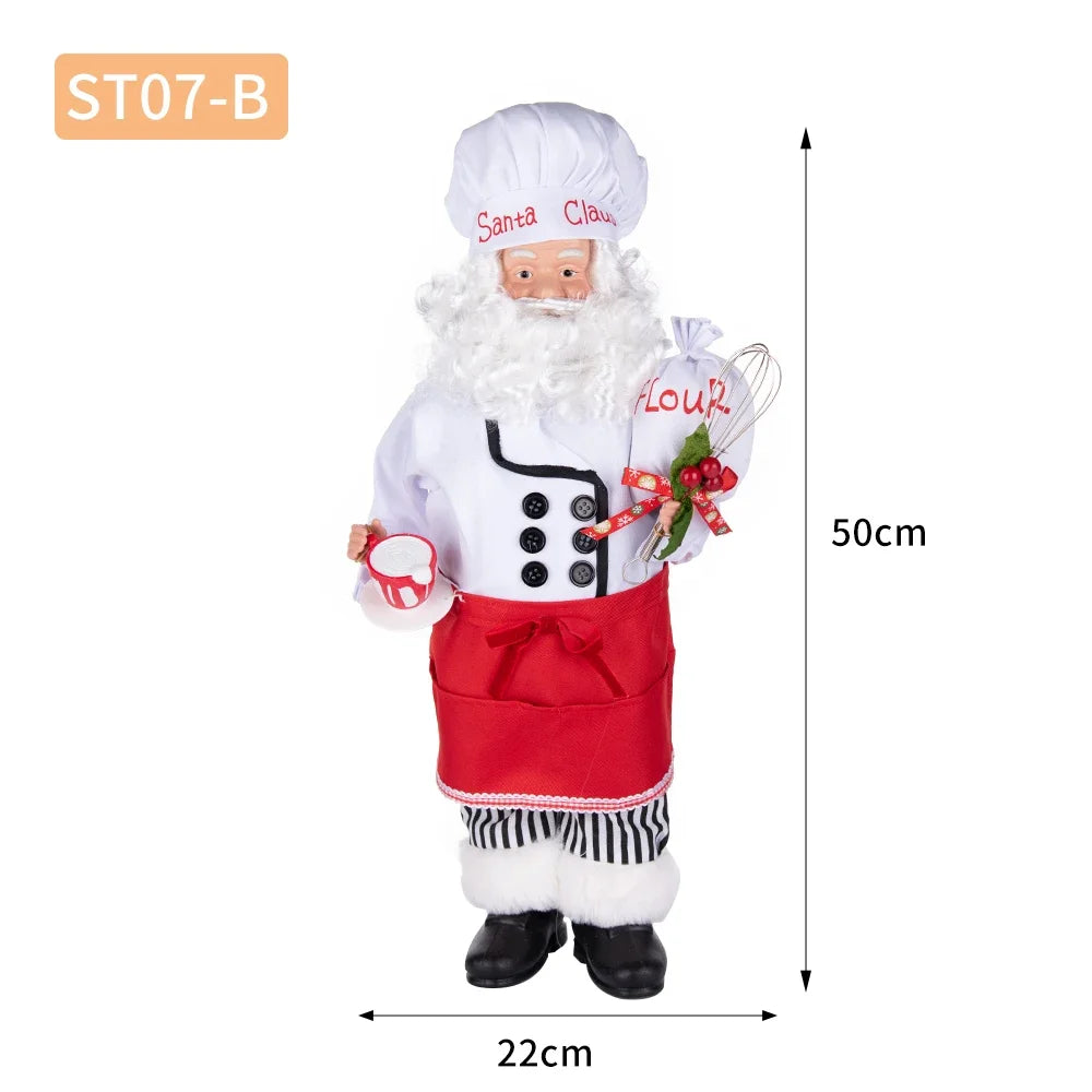 Papai Noel Gourmet Confeiteiro 41cm vermelho memórias de confeitaria, papai Noel