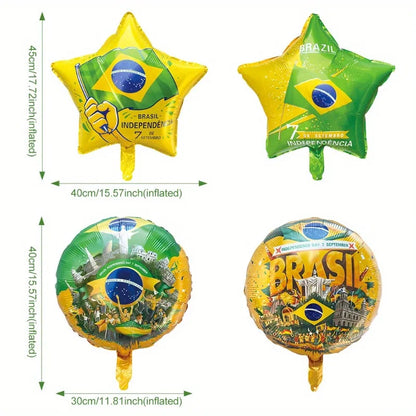 Balões de Copa do Mundo 8 peças Balões Amarelo Verde Brasil Para Festa Copa do Mundo