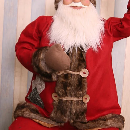 Decoração de Natal, Papai Noel Vermelho Grande, Saco de Presentes  (Papai Noel 110CM)