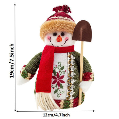 Kit boneco Papai Noel Boneco de Neve Rena Natal Boneco de Natal em pé - boneca retrátil