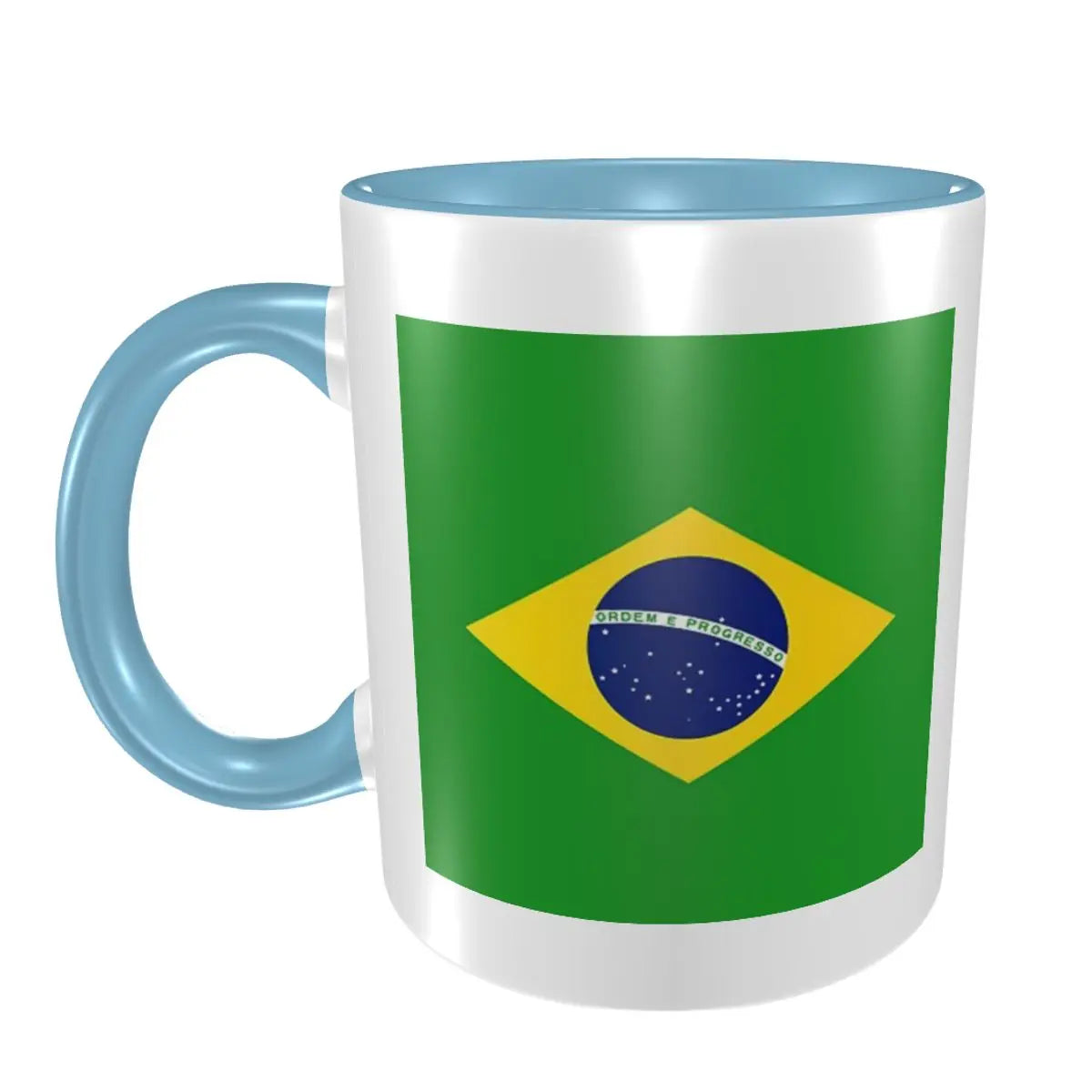 Caneca Futebol Bandeira Brasil Criativa Copa do Mundo (Verde) de 590 ml Futebol Bandeira