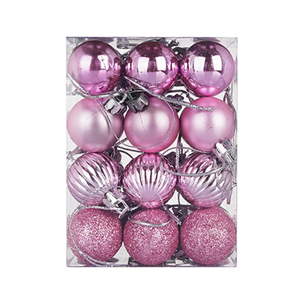 Bolas de Decoração de Natal 24 Peças de Bolas de Enfeite de Árvore de Natal Decorações