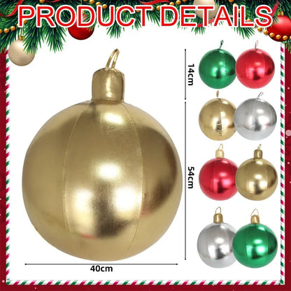 Bola de Natal Inflável Colorido Internos 40cm*Largura*54 cm*Peso: 191g Gigante 40cm PVC