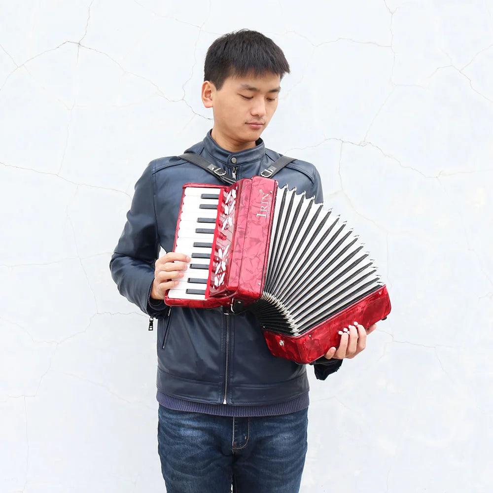 Acordeão, Acordeão DE Piano DE 22 Teclas para Crianças, Acordeão 8 Baixos (Céu azul)