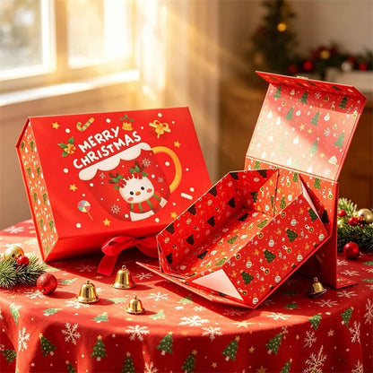 Caixa Presente de Natal Linda Caixas de Armazenamento de Papelão Decorativas de Natal