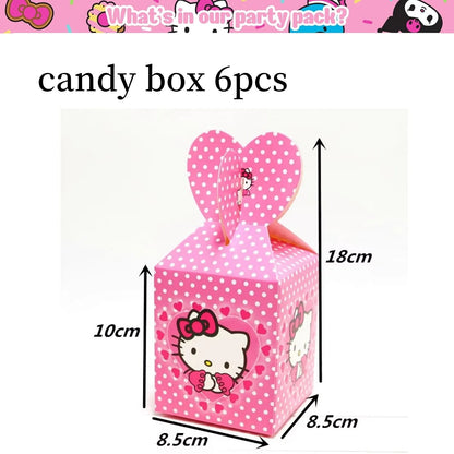 Kit de hello kitty para decoração de festa de aniversário de Kitt - 217 peças, incluindo top