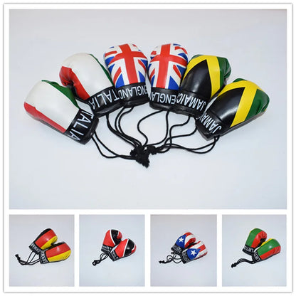 Chaveiro com a bandeira do Brasil, mini luvas de boxe, decoração versátil, acessório boxe