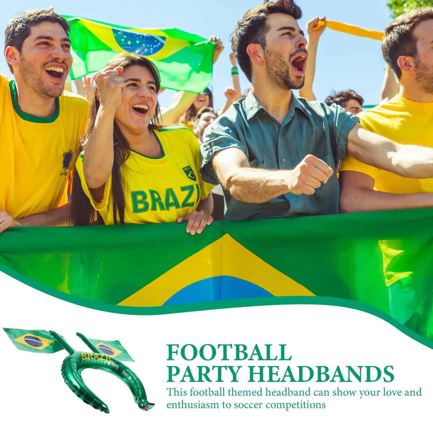 Bandana Copa do Mundo 20 Pçs Bandana Esportes Bandana Animar Futebol Festa Favores