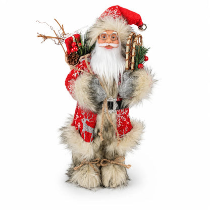 Boneco de Papai Estátua do Papai Noel de 30cm de Altura, Decoração de Natal, Estátua