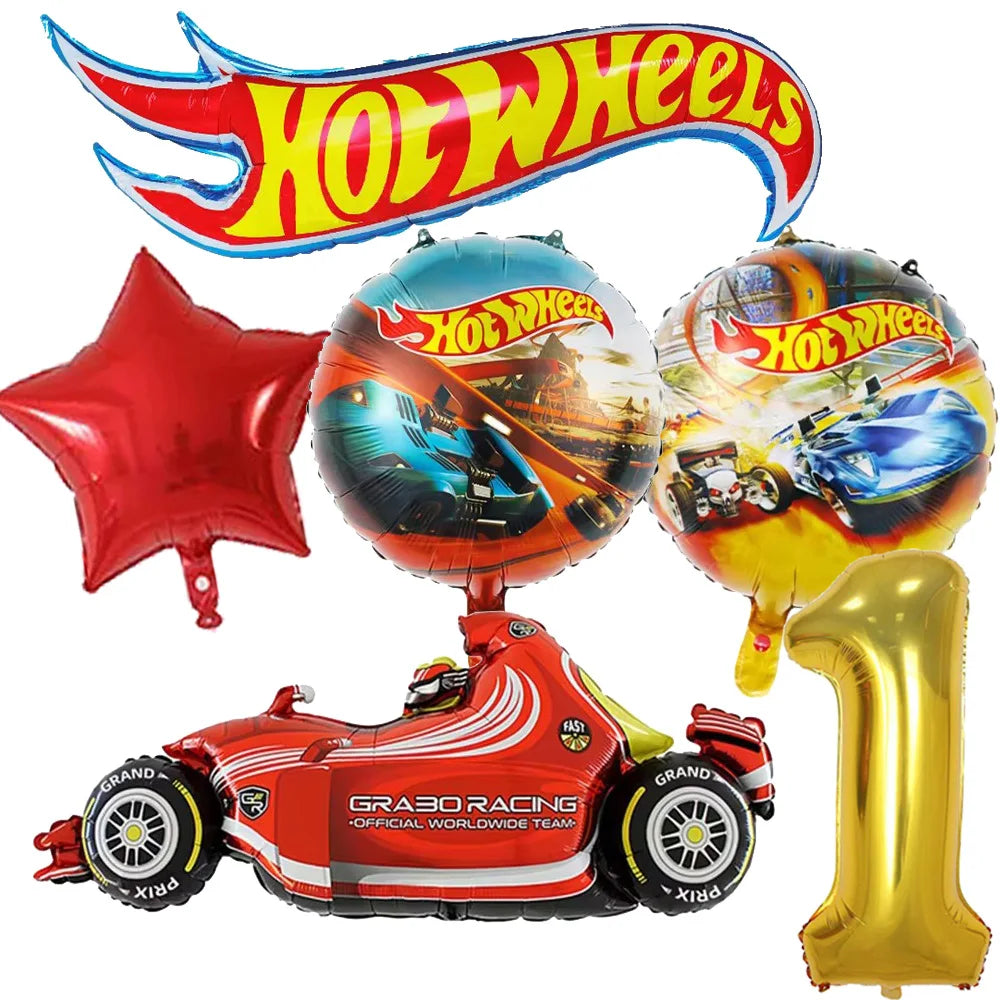 Kit Festa Hot Wheels Conjunto de decoração para festa de aniversário com toalha de mesa