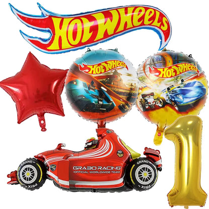 Kit Festa Hot Wheels Conjunto de decoração para festa de aniversário com toalha de mesa