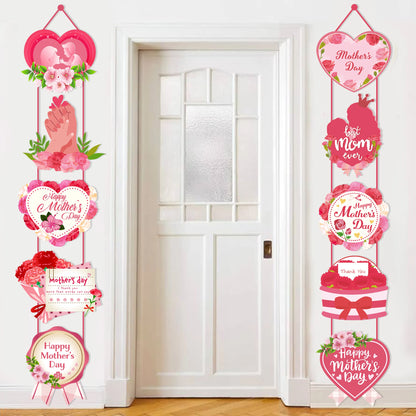 Decoração Teto de Dia das Mães Porta Pendurada Banner Dia das Mãe