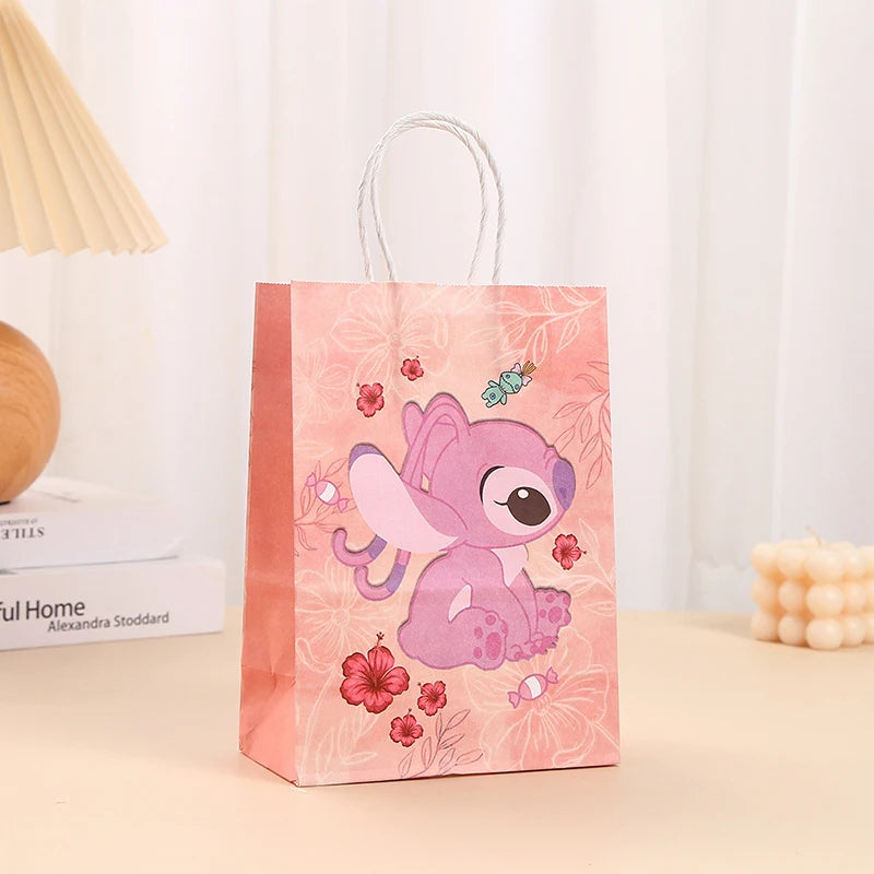 6 Peças Sacolas de Papel para Festas, Decoração de Festa Sacolas de presente Lilo & Stitch