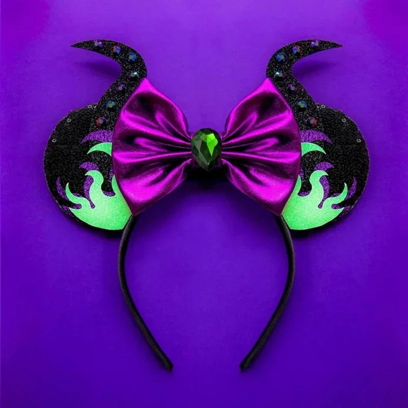 Tiaras Acessórios Disney Conjunto de 1 tiaras com orelhas rato para o Halloween, lantejoulas