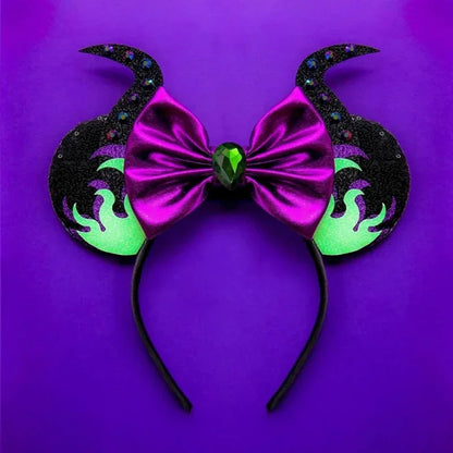 Tiaras Acessórios Disney Conjunto de 1 tiaras com orelhas rato para o Halloween, lantejoulas