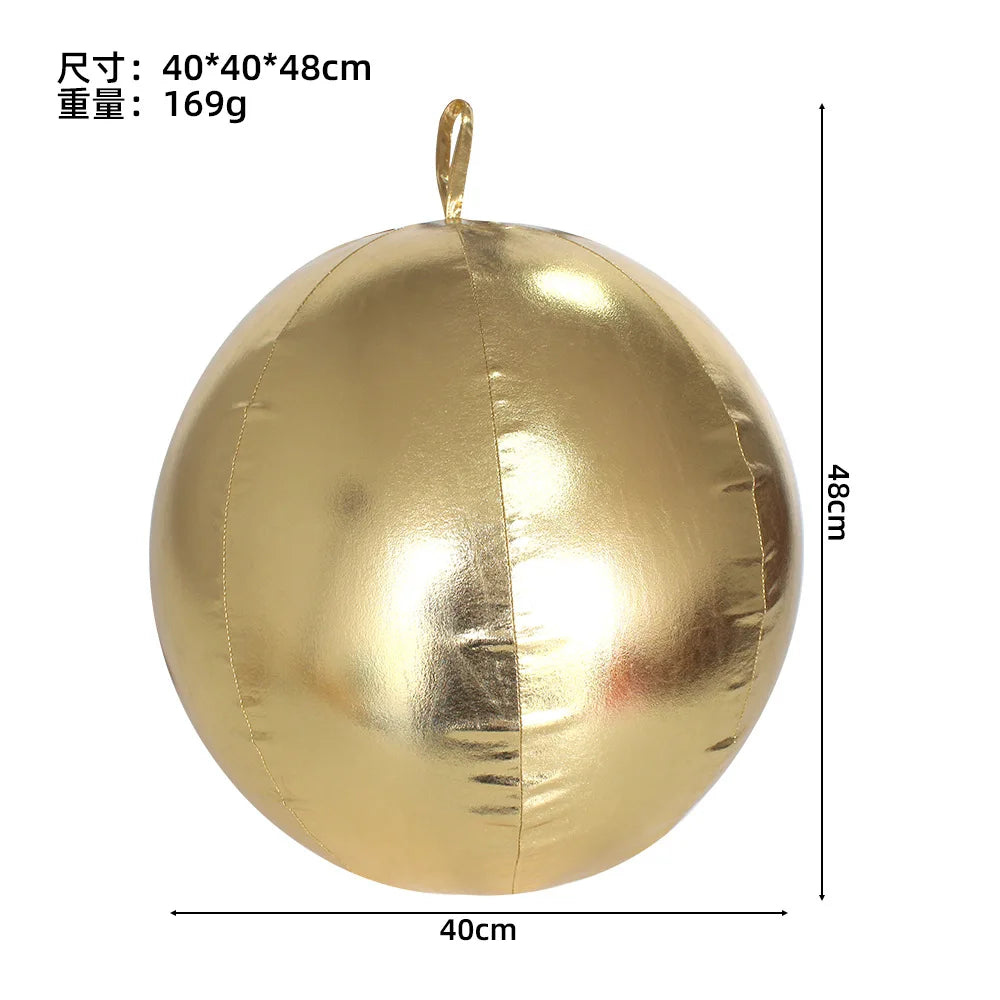 Bola de Natal Inflável Colorido Internos 40cm*Largura*54 cm*Peso: 191g Gigante 40cm PVC