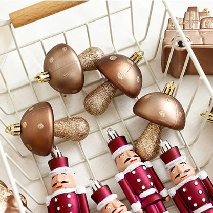 Kit enfeites coloridos árvore de Natal Pingentes De Enfeites De Natal De Plástico Decoração