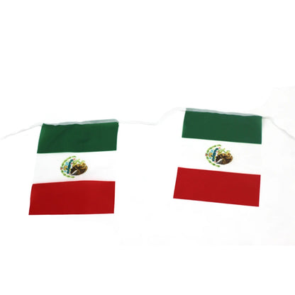 Bandeirinhas Copa do Mundo Cordão de bandeira do México de 1,5 m, 24 peças (México)