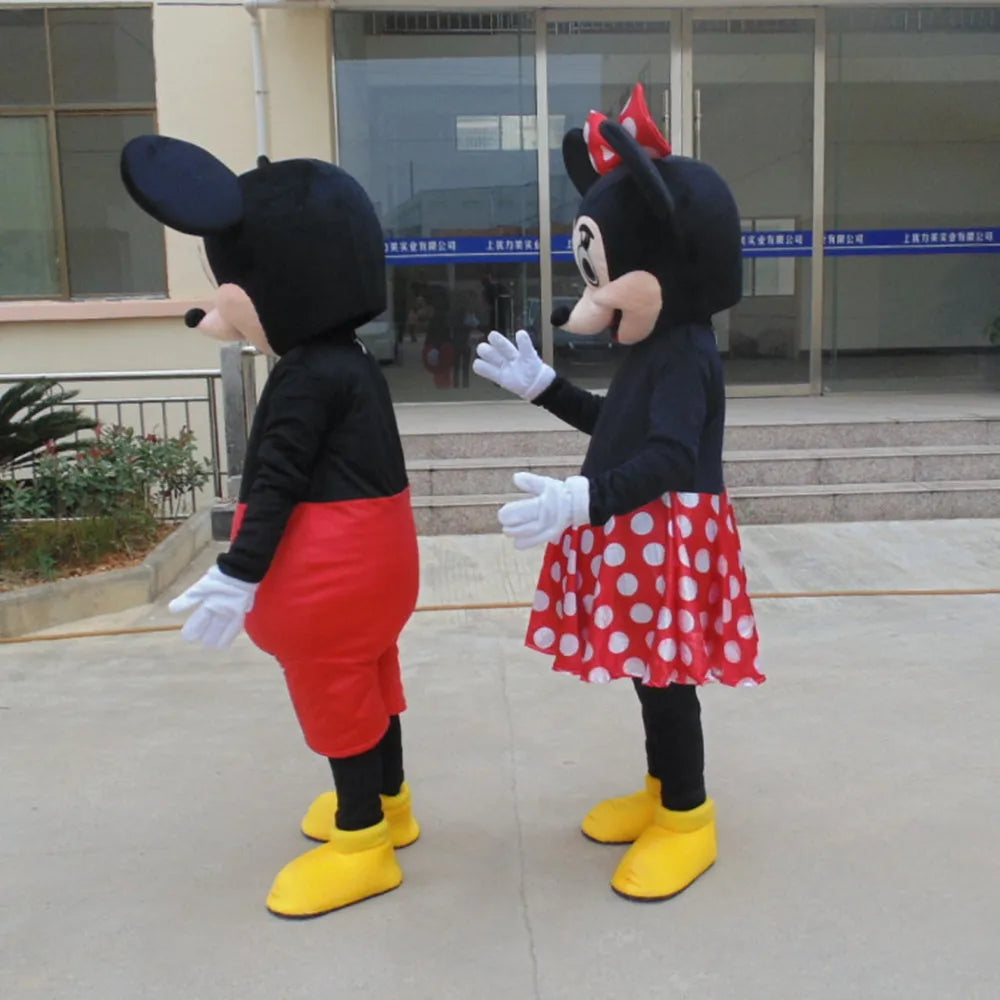 Disney mickey minnie mouse mascote conjunto clássico personagens de desenhos