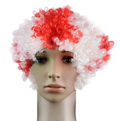 Peruca Copa do Mundo para torcedores de futebol, inspirada na Copa do Mundo, Peruca