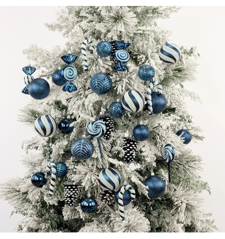 Bola de natal 36 peças enfeites de bola de Natal em formato especial, decoração de festa