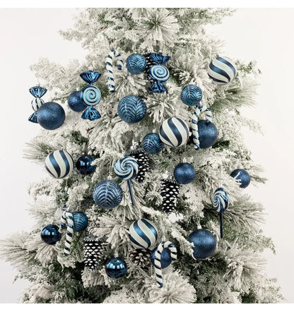 Bola de natal 36 peças enfeites de bola de Natal em formato especial, decoração de festa