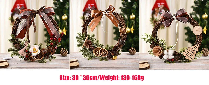 Guirlanda de Natal Nova Guirlanda de Decoração Natal Simulação Feito à Mão