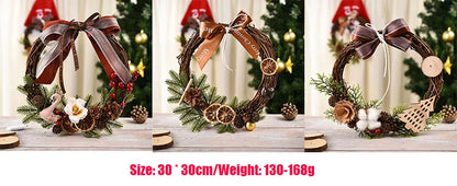 Guirlanda de Natal Nova Guirlanda de Decoração Natal Simulação Feito à Mão