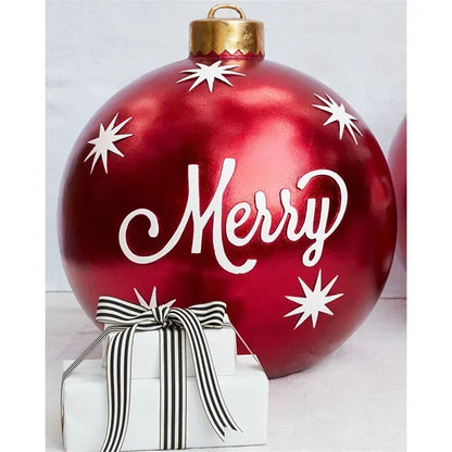 Bola de Natal inflável Genérica de PVC para Áreas Externas, Enfeite Árvore Natal 60cm