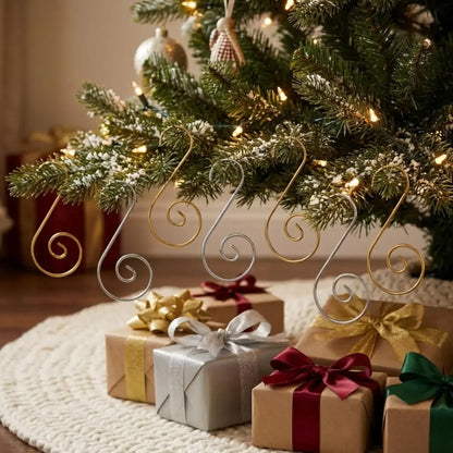 Gancho S para árvore de Natal Pacote com 100 Ganchos de Enfeite Verde Cabides de Natal