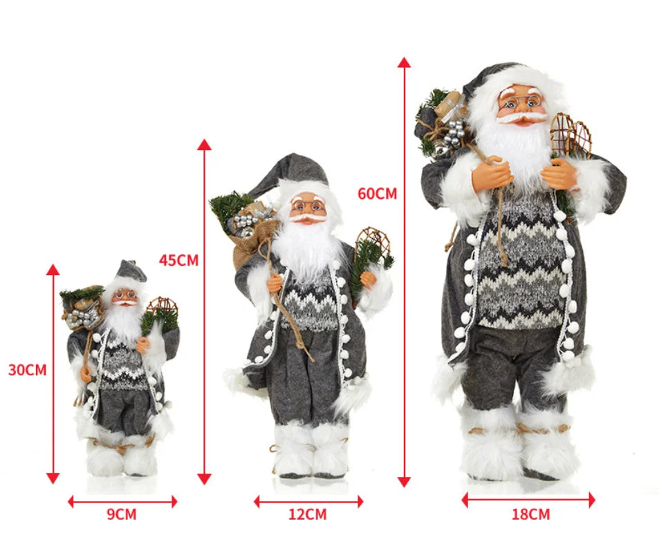 Enfeite Papai Noel Natal Estatuetas de Papai Noel | Figura de Natal de Papai Noel em pé