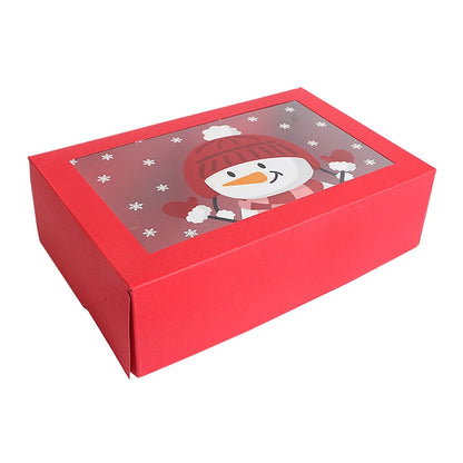 Caixa Pacote 1 Caixas de Biscoito de Natal Janela, Caixas de Presente de Papel Vermelho