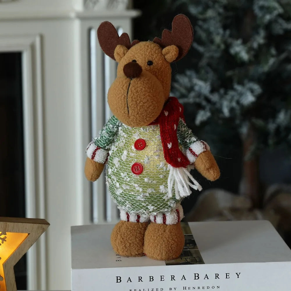 Ornamentos de boneco de neve de Natal, boneco de neve em pé, comprimento