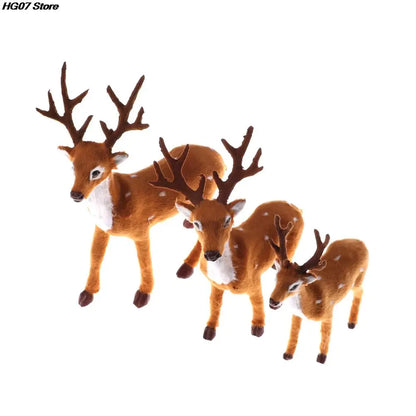 Rena decorativa Natal Miniatura de Rena de Natal em Pelúcia para Decoração de Jardim