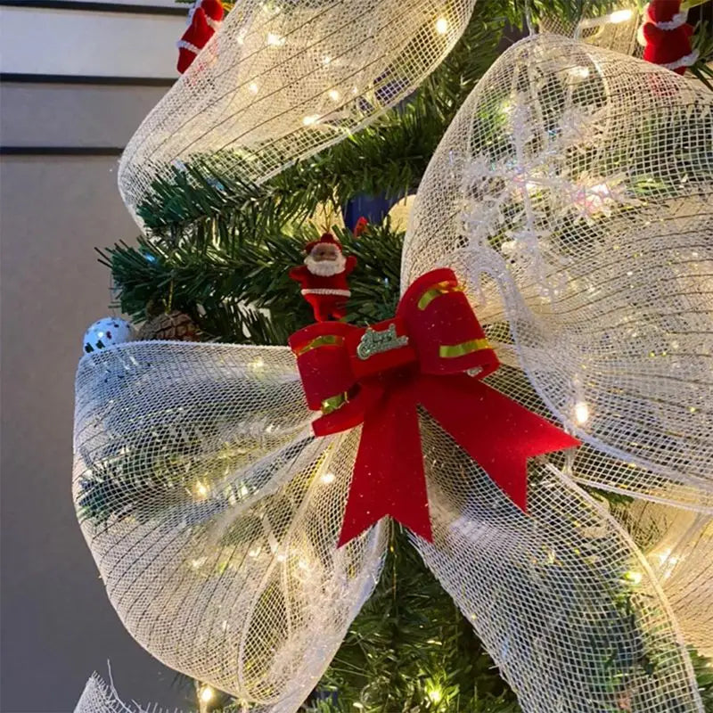 Rolo De Tecido De Malha De Natal Branco Decoração