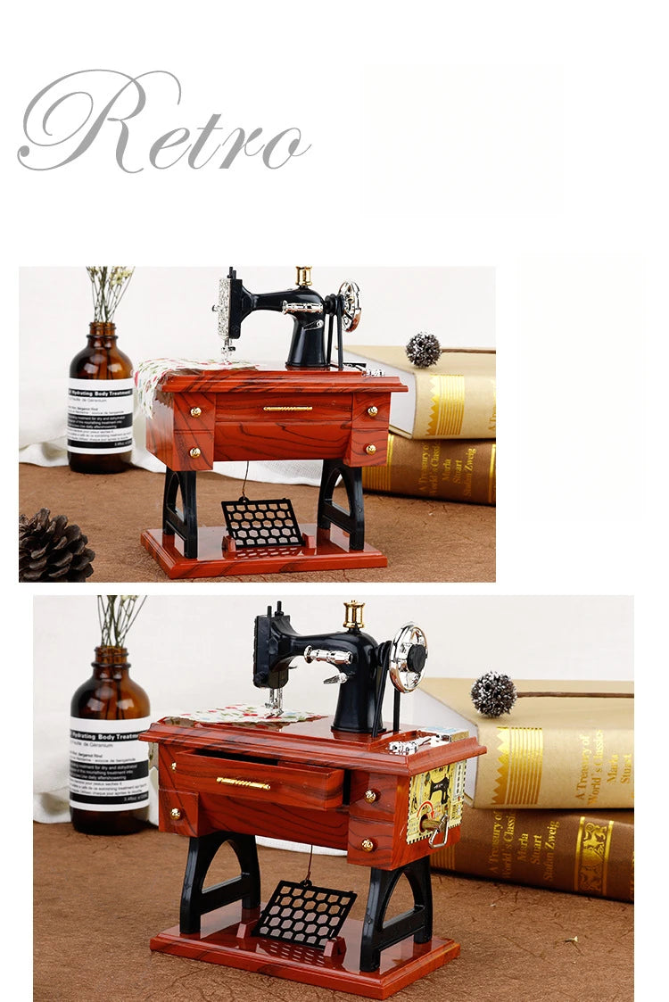 Caixa de música fonógrafo retrô clássico gramofone musical caixa mesa decoração