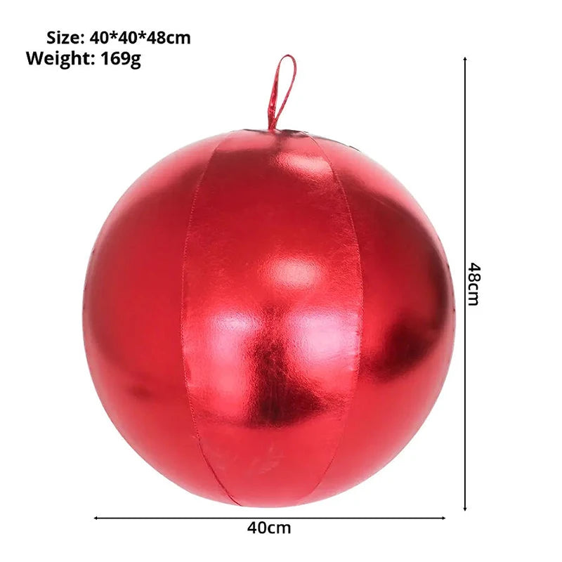 Bola de Natal Gigante Inflável para Decoração, Natalinas Coloridas Cenários Fotográficos
