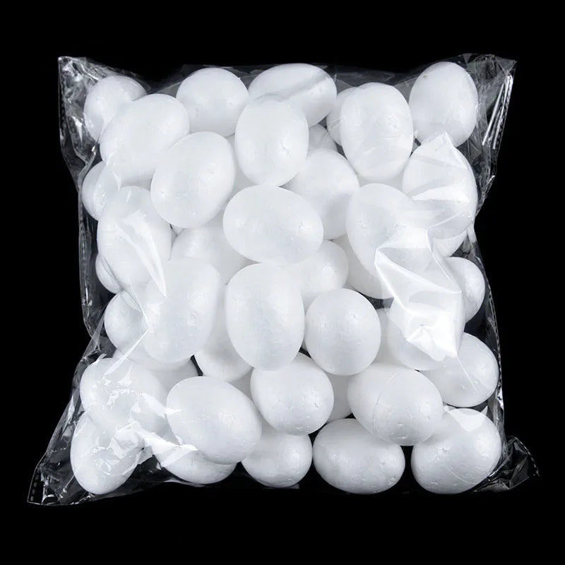 Ovos de isopor em forma de ovo, 20 peças, bolas de espuma de 7cm, ovos de isopor 9cm