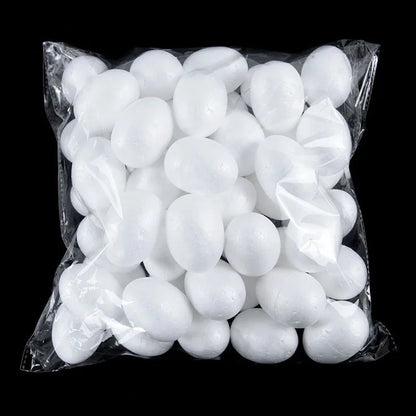 Ovos de isopor em forma de ovo, 20 peças, bolas de espuma de 7cm, ovos de isopor 9cm