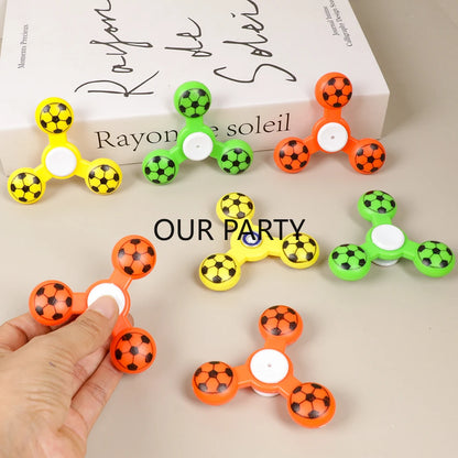 Giroscópio Copa do Mundo De Cristal Transparente Fidget Spinner Com Luz Brilho
