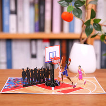 Carregar imagem no visualizador da galeria, Cartão pop-up de basquete 3D - Aniversário - Dia dos Pais - Todas as ocasiões
