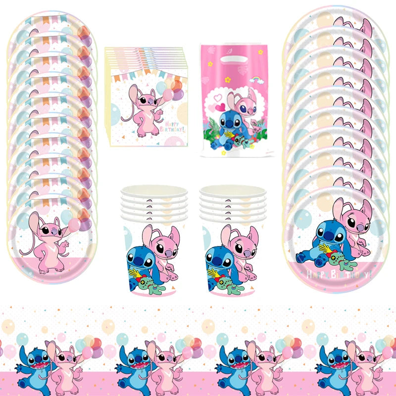 60 itens para festa de aniversário, incluindo copos, pratos e guardanapos para decoração