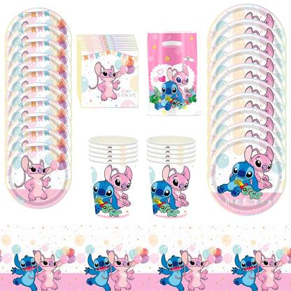 60 itens para festa de aniversário, incluindo copos, pratos e guardanapos para decoração