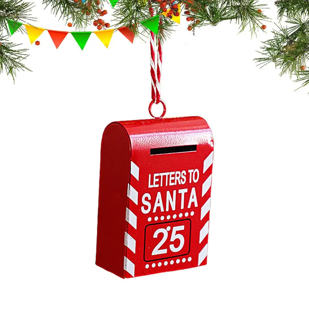 Caixas de cartão de Papai Noel | Caixas de envelope rústicas Porta-cartões de metal