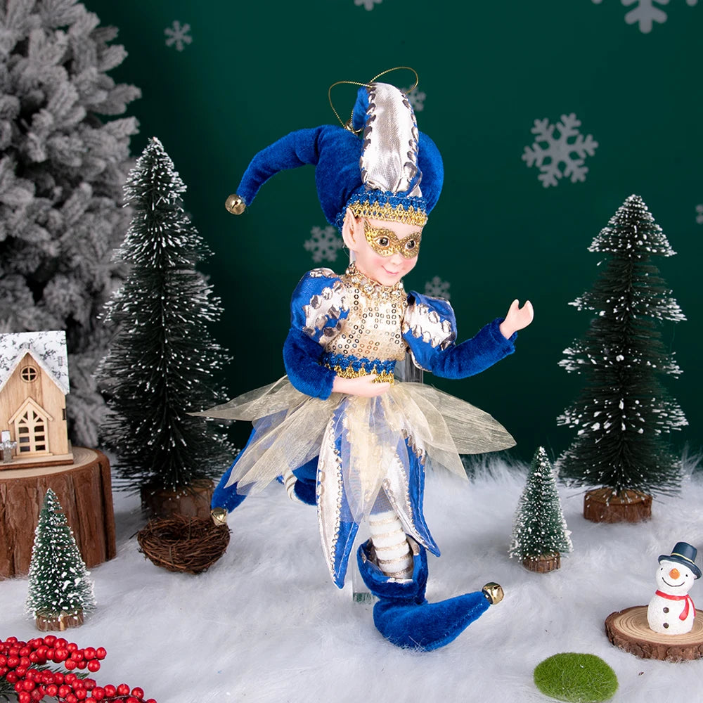 Fada do País das Maravilhas do Inverno de Natal, Grande - 45cm, Palhaço de Natal Decorativo