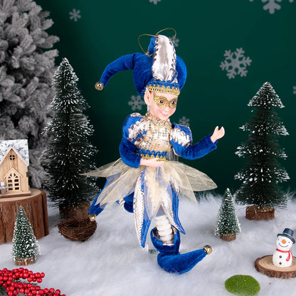 Fada do País das Maravilhas do Inverno de Natal, Grande - 45cm, Palhaço de Natal Decorativo