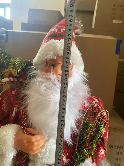 Papai Noel Grande Estatueta de Papai Noel Boneco de Papai Noel Estátua Ornamento Figura