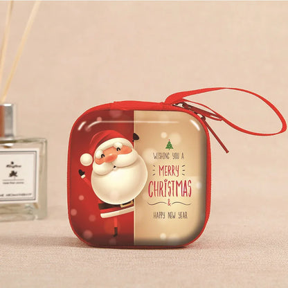 Porta-Moedas de Natal, Caixa de Lata, Recipientes de Armazenamento e Mini Lata Decorativa Natalina